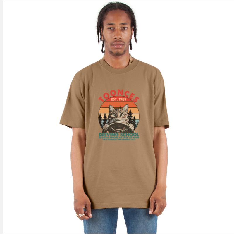 Driving School Cat Graphic Tee