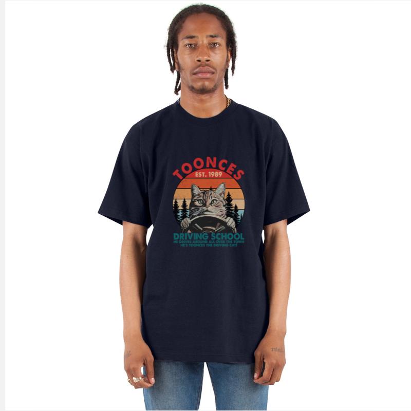 Driving School Cat Graphic Tee