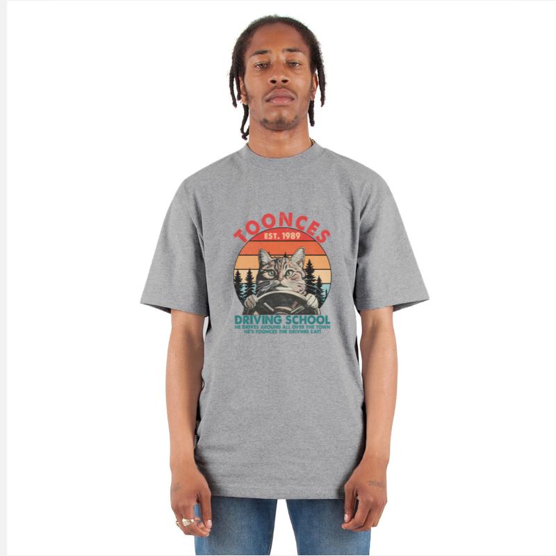 Driving School Cat Graphic Tee