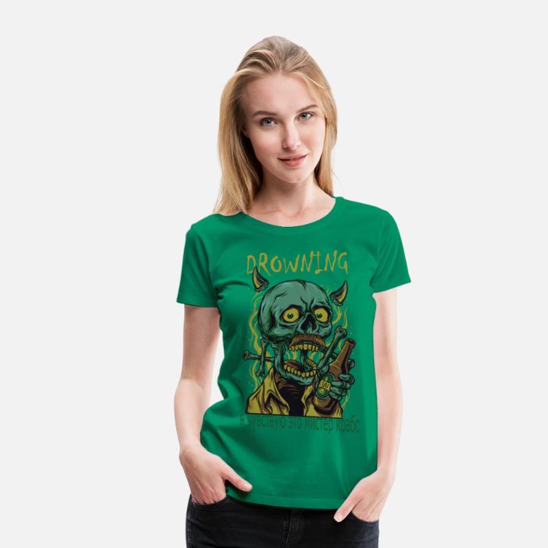 Drowning in my drink skull crazy grunge punk beer