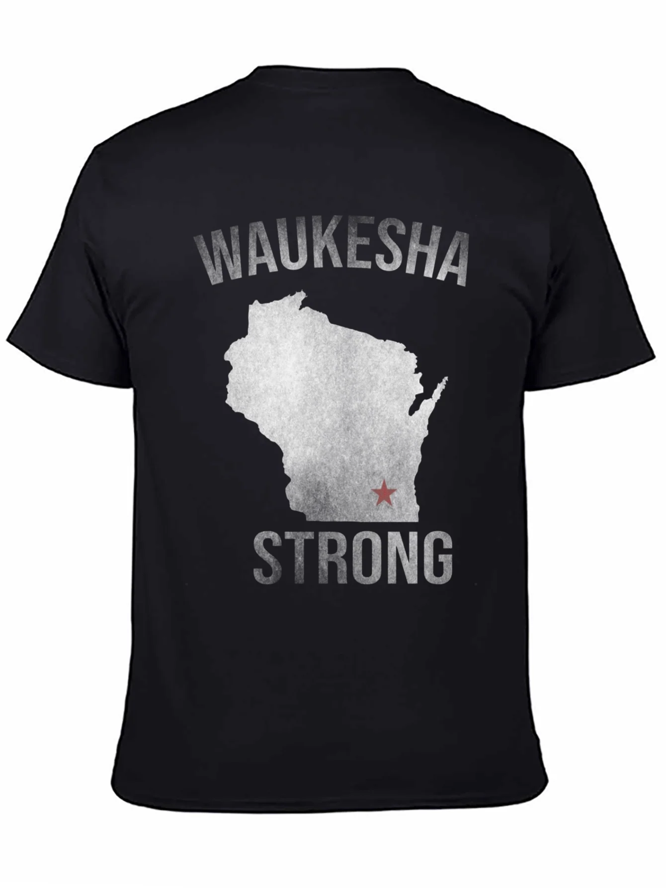 Waukesha Strong Wisconsin Map T-Shirt