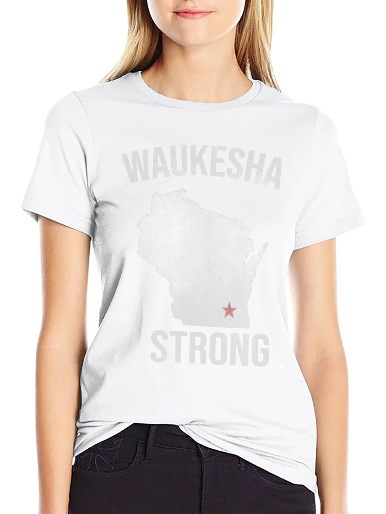 Waukesha Strong Wisconsin Map T-Shirt