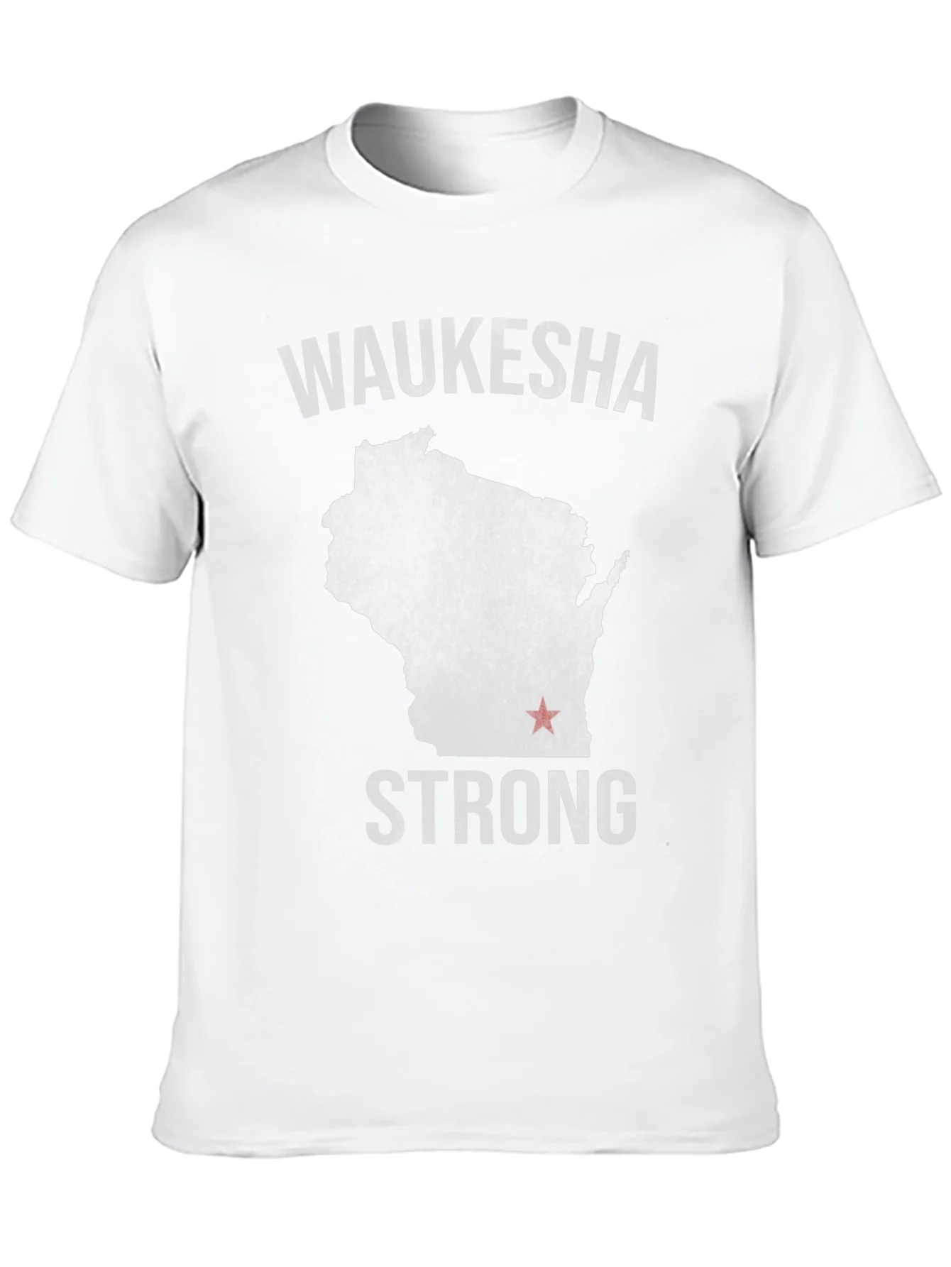 Waukesha Strong Wisconsin Map T-Shirt
