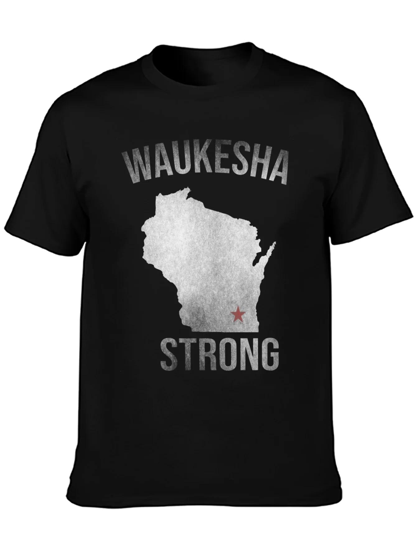 Waukesha Strong Wisconsin Map T-Shirt