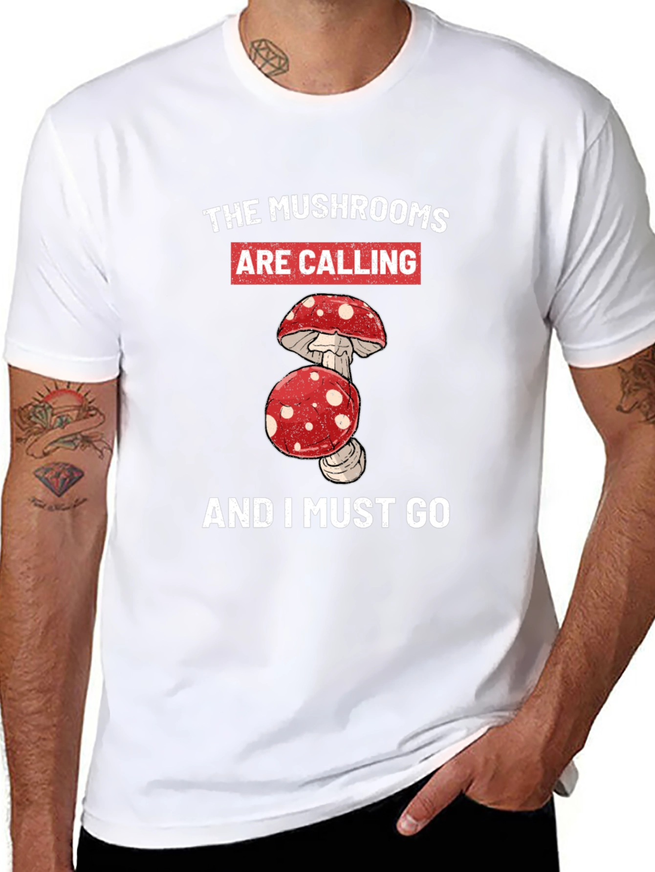 Mushroom Calling T-Shirt: Nature Lover Apparel