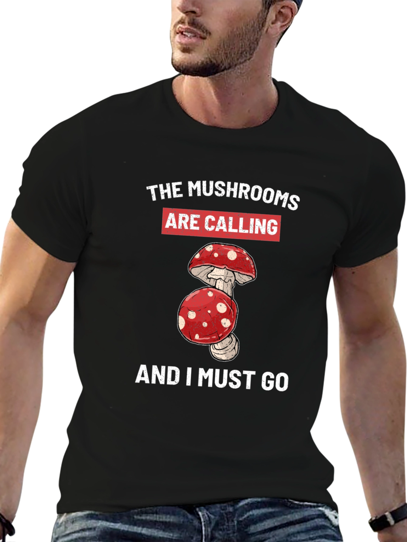 Mushroom Calling T-Shirt: Nature Lover Apparel