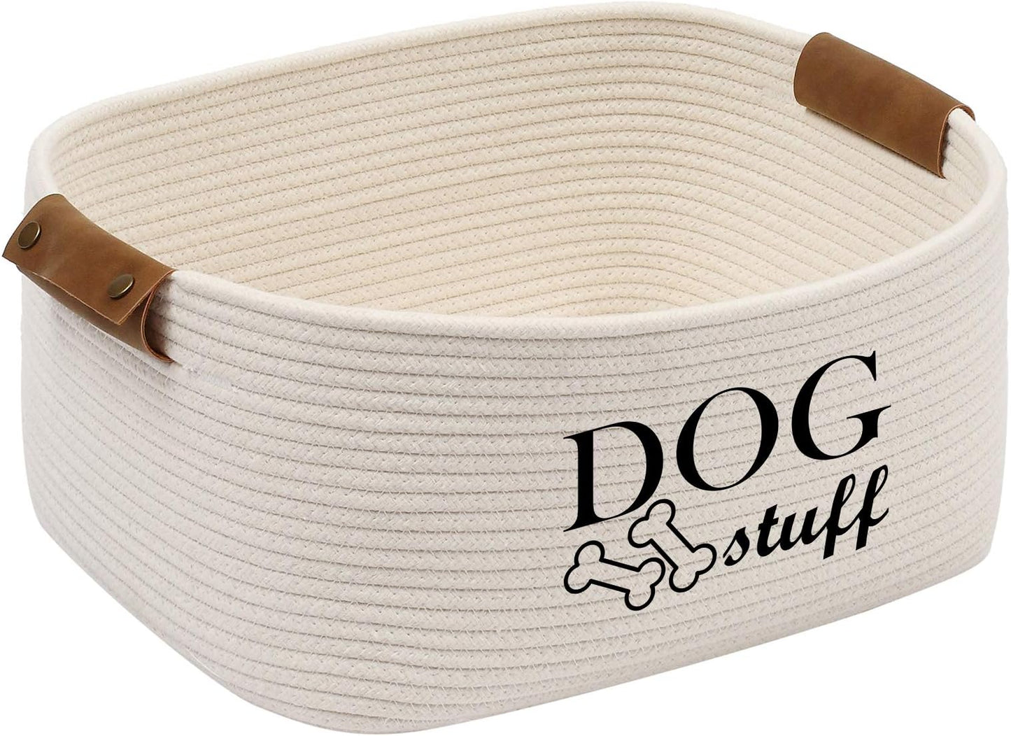 Durable Cotton rope dog toy storage, large dog bin - Latest Style