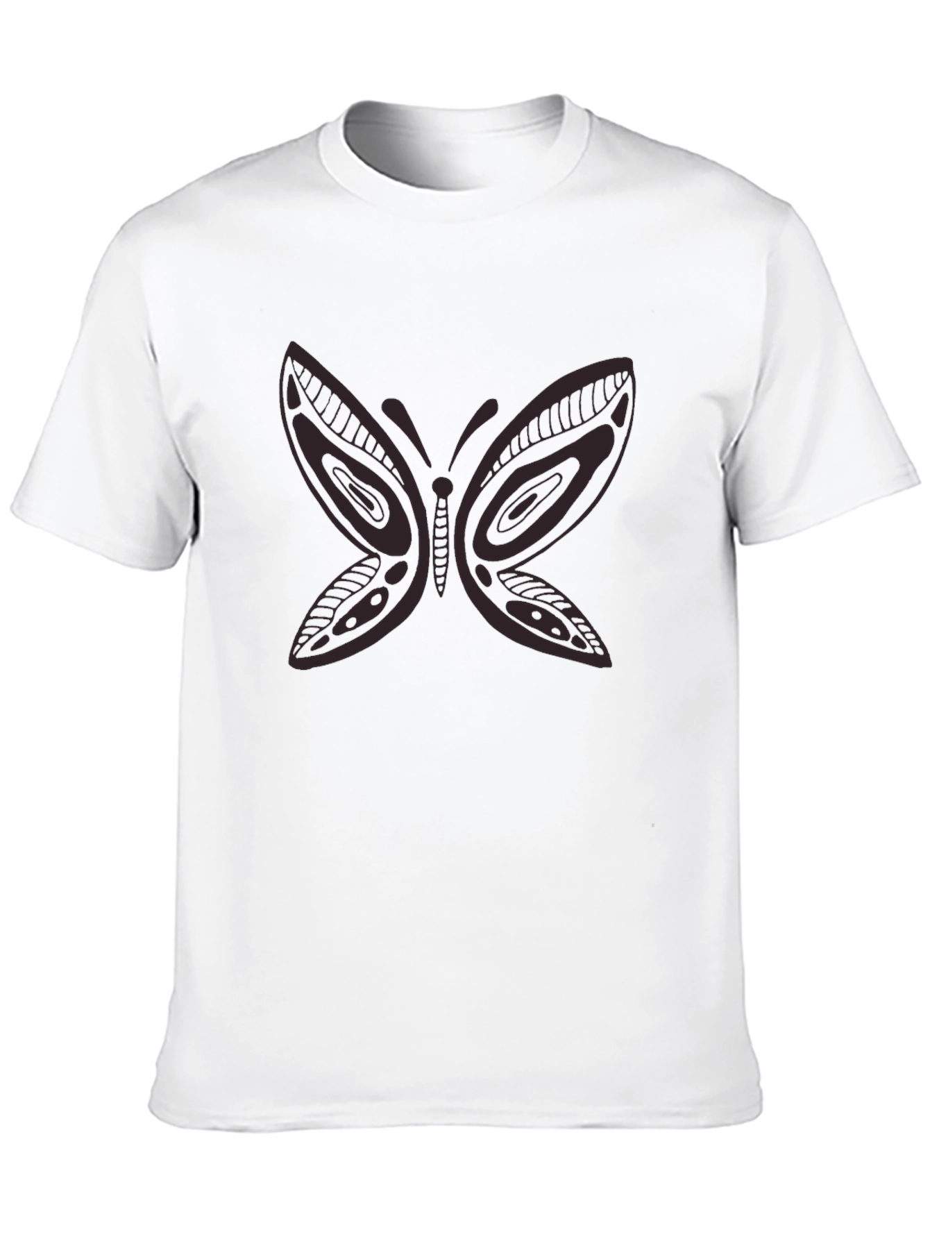 Butterfly Graphic Print Black T-Shirt