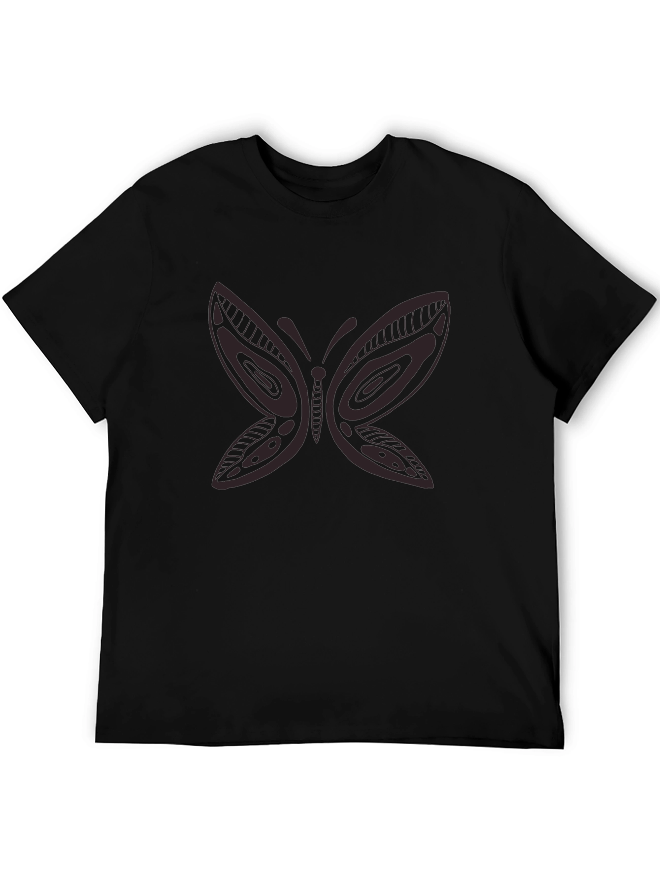 Butterfly Graphic Print Black T-Shirt