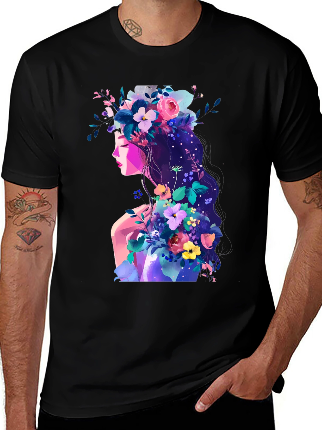 Floral Woman Graphic T-Shirt