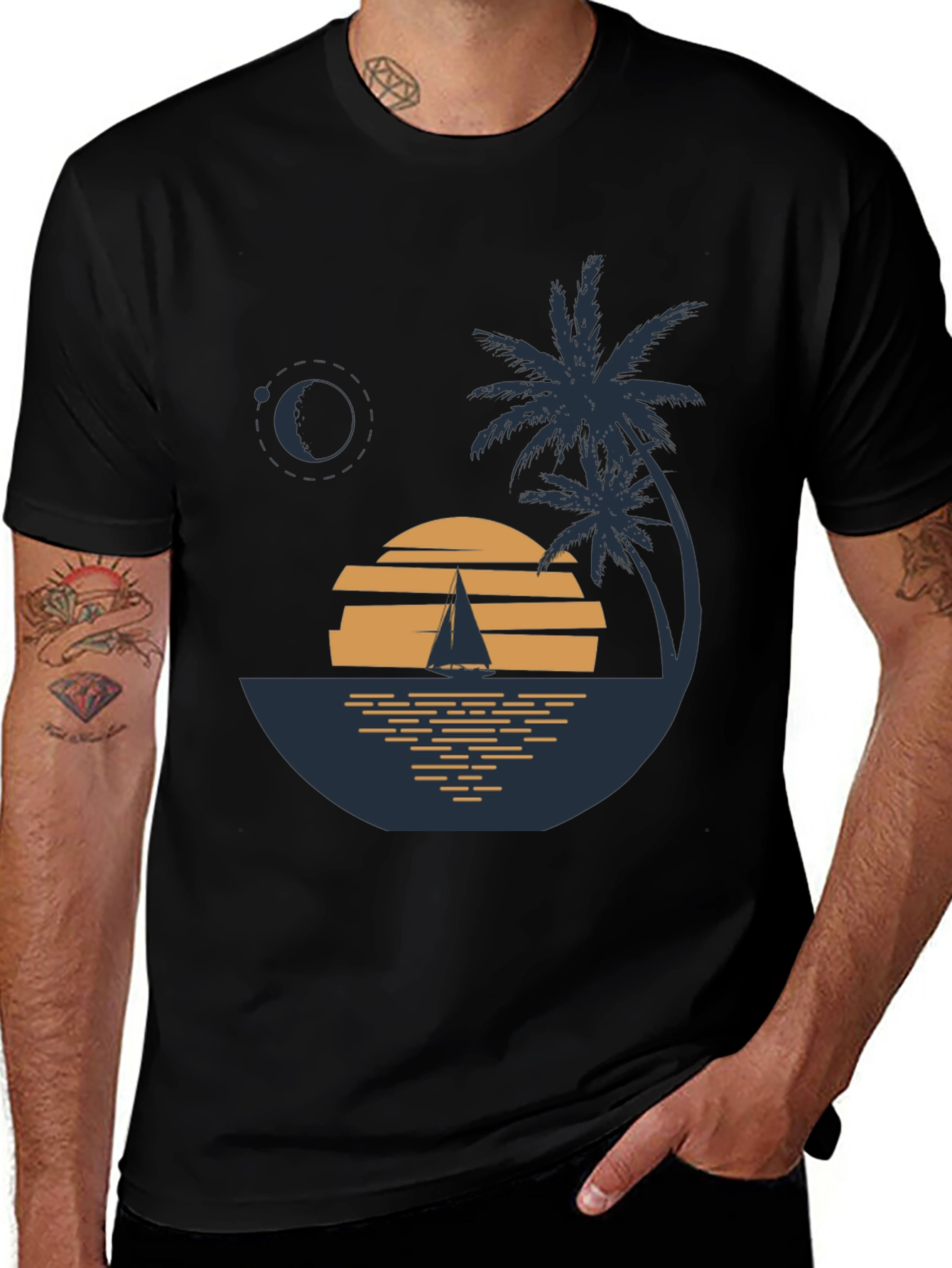Sunset Sailboat Graphic Tee