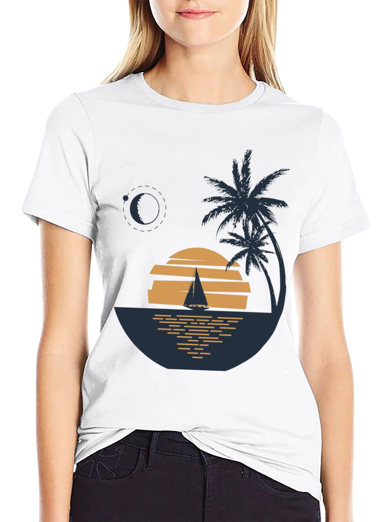 Sunset Sailboat Graphic Tee