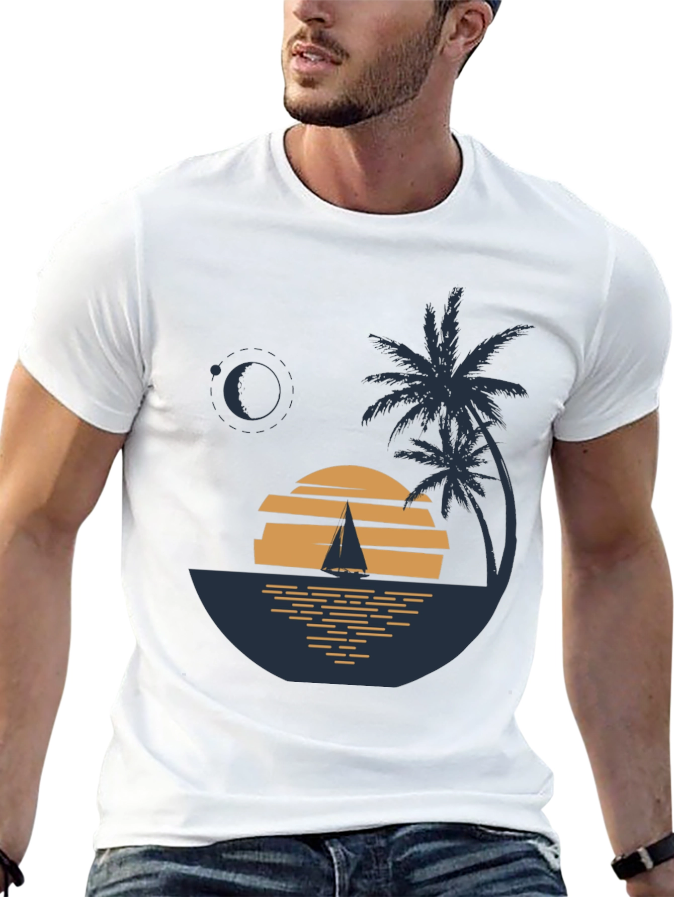 Sunset Sailboat Graphic Tee