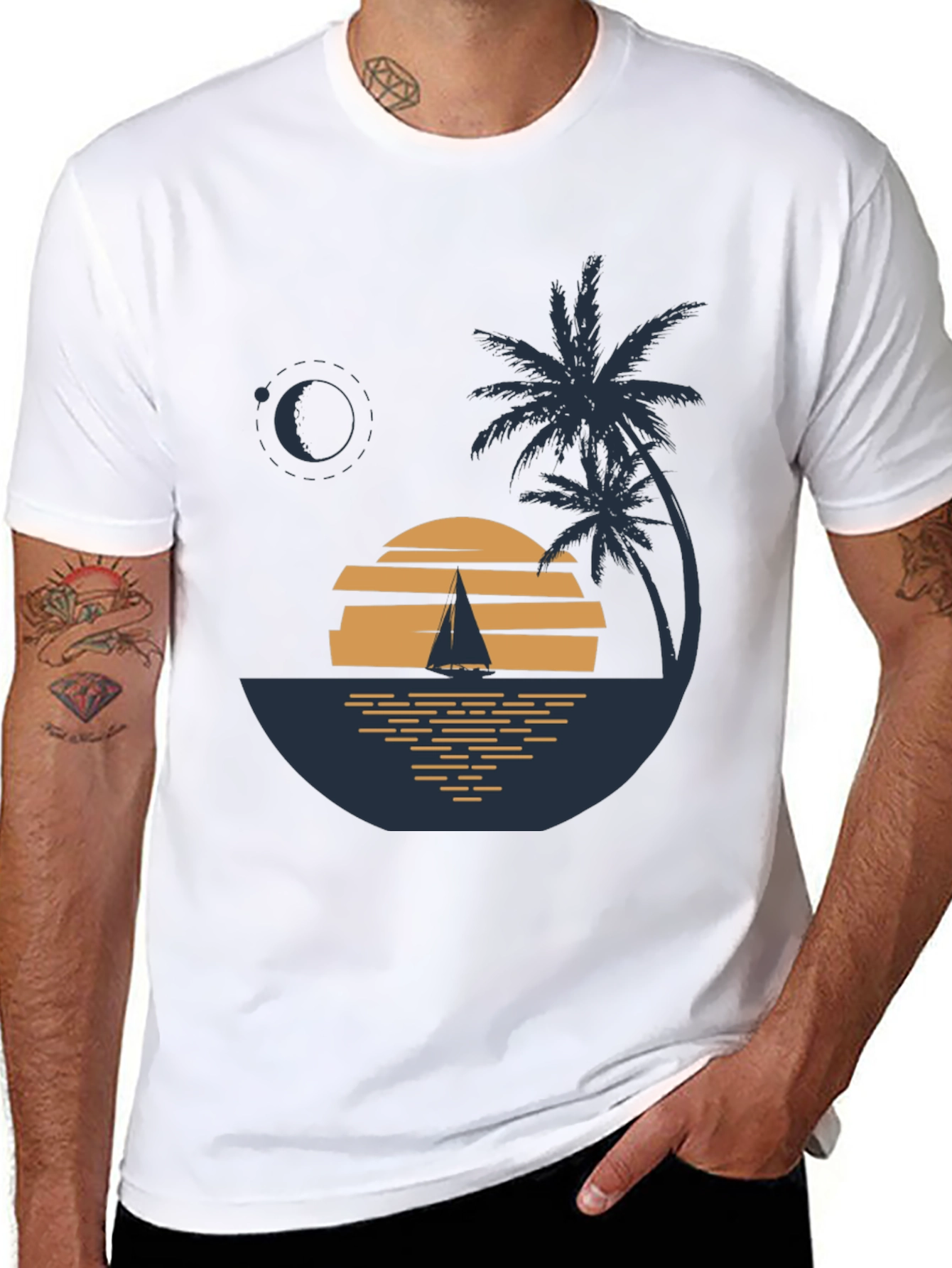 Sunset Sailboat Graphic Tee
