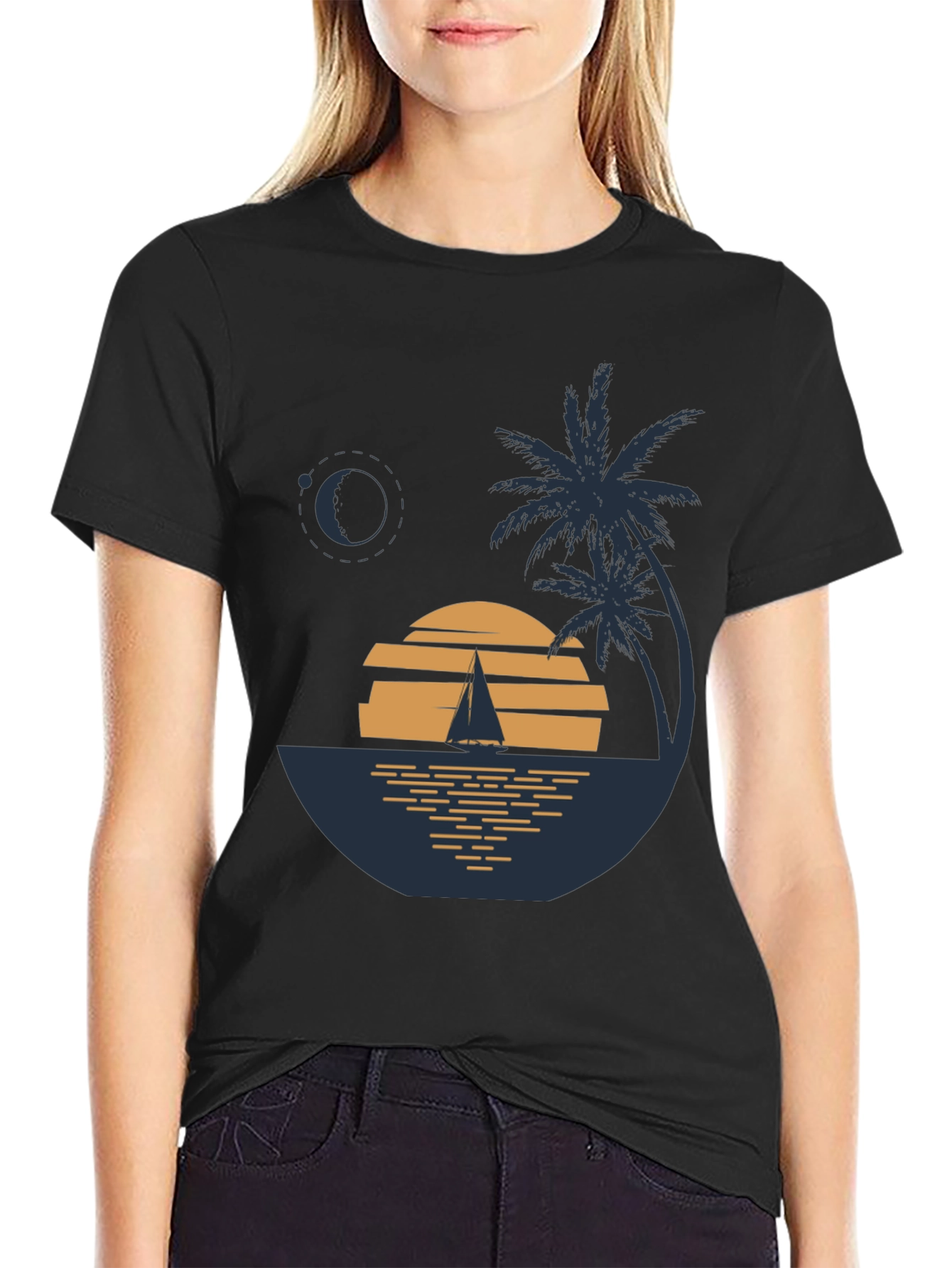 Sunset Sailboat Graphic Tee