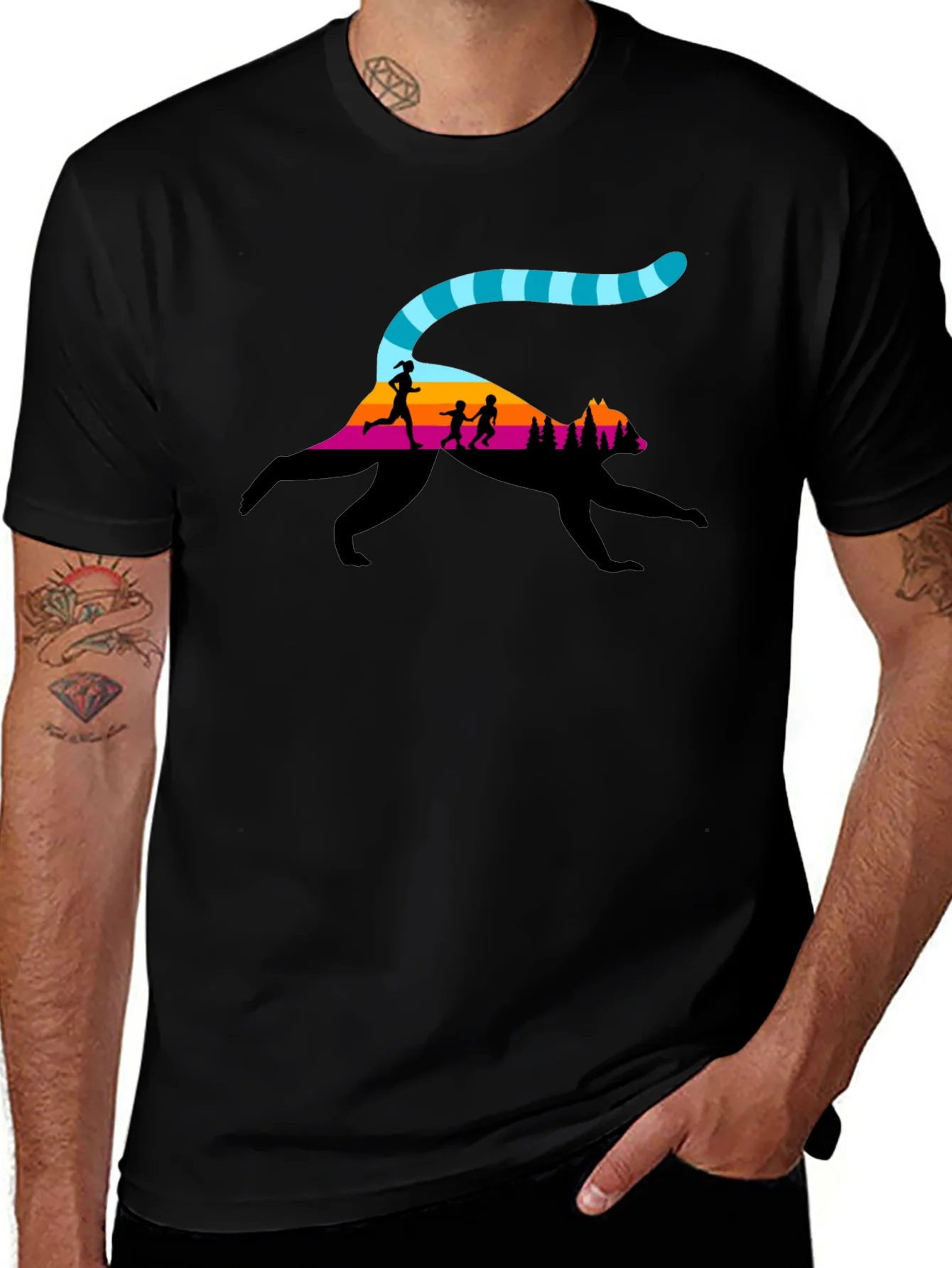 Nature Trail Run Black T-Shirt