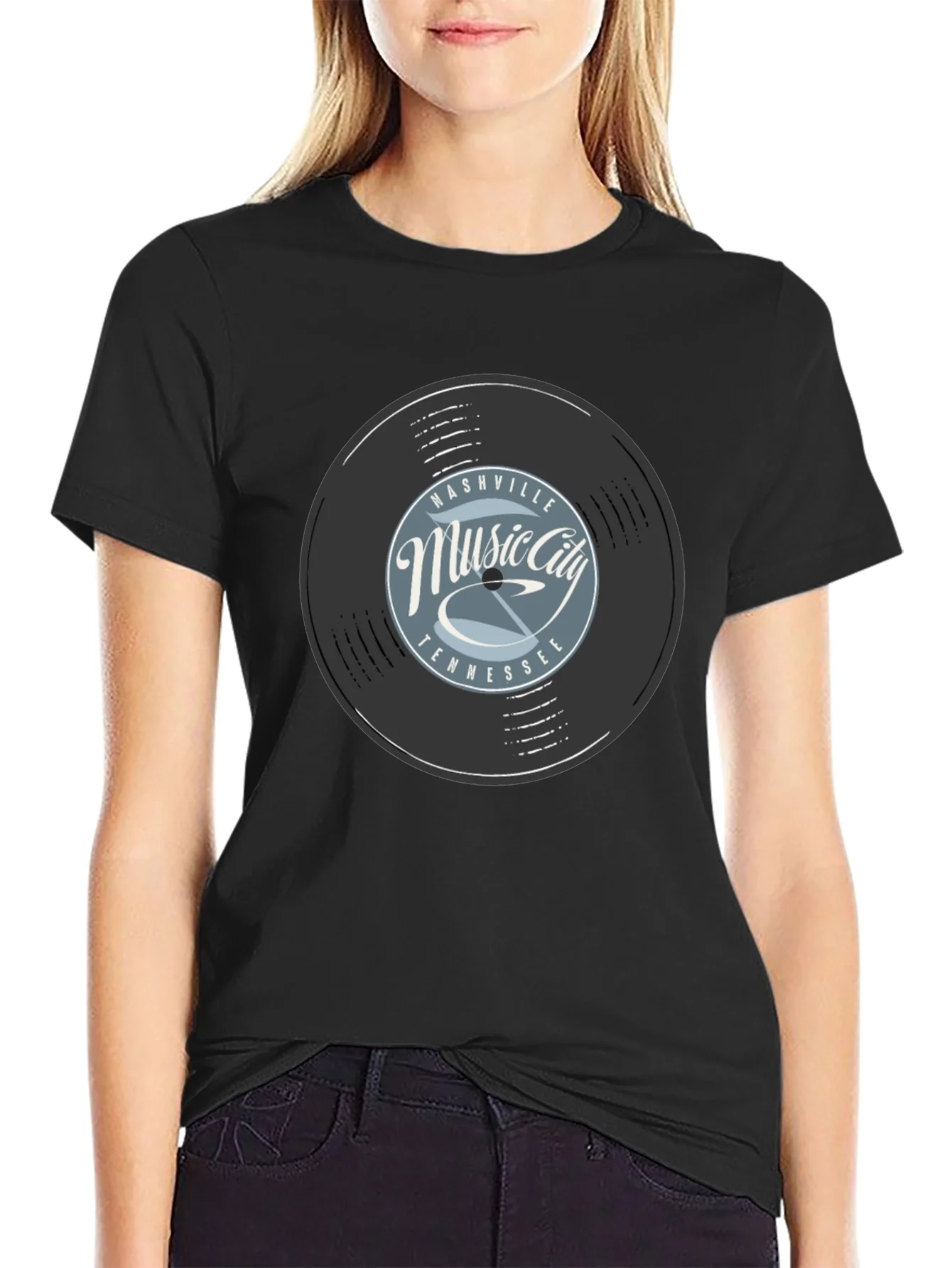 Nashville Music City Record T-Shirt