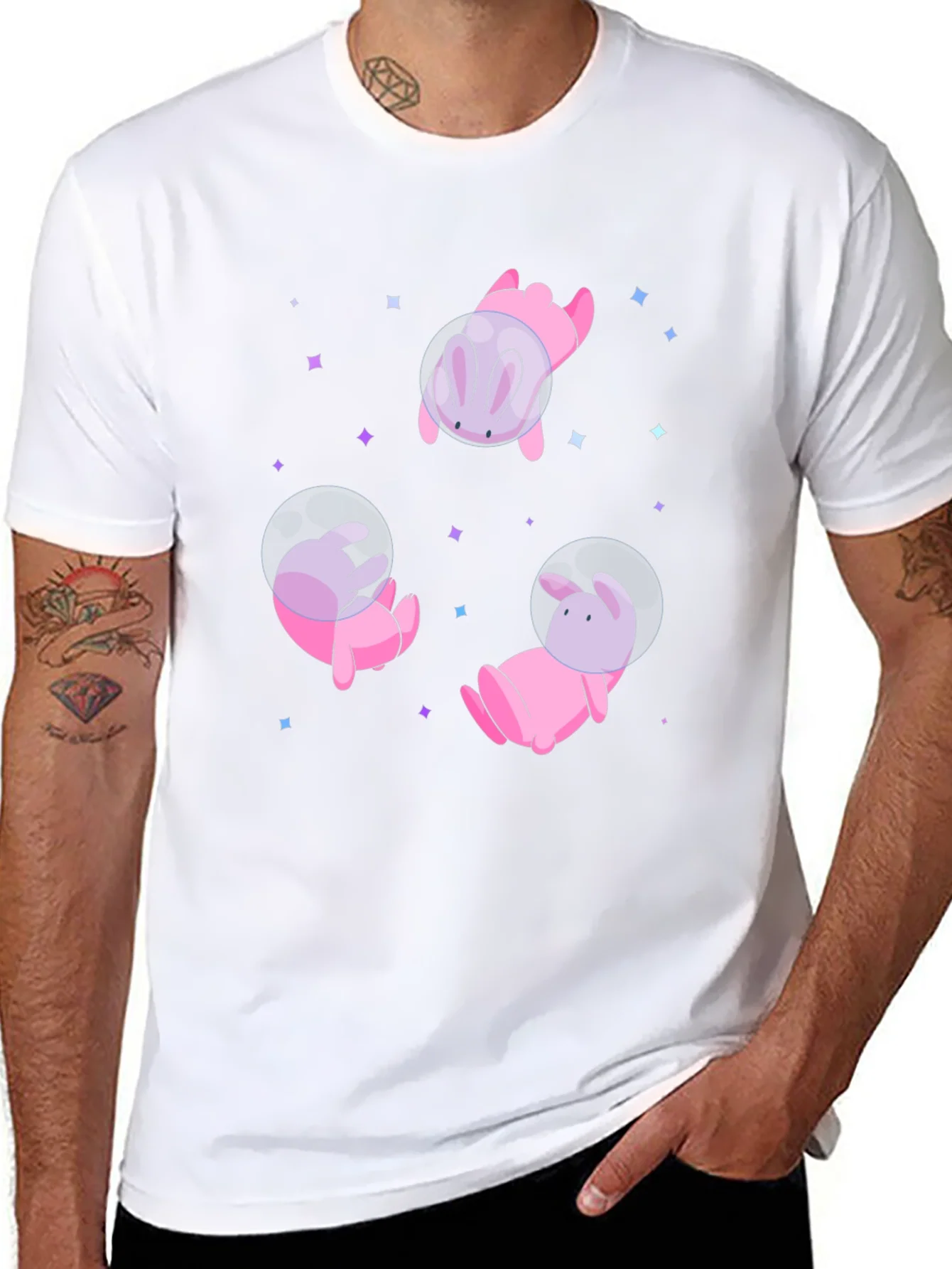 Cosmic Bunny T-Shirt - Black