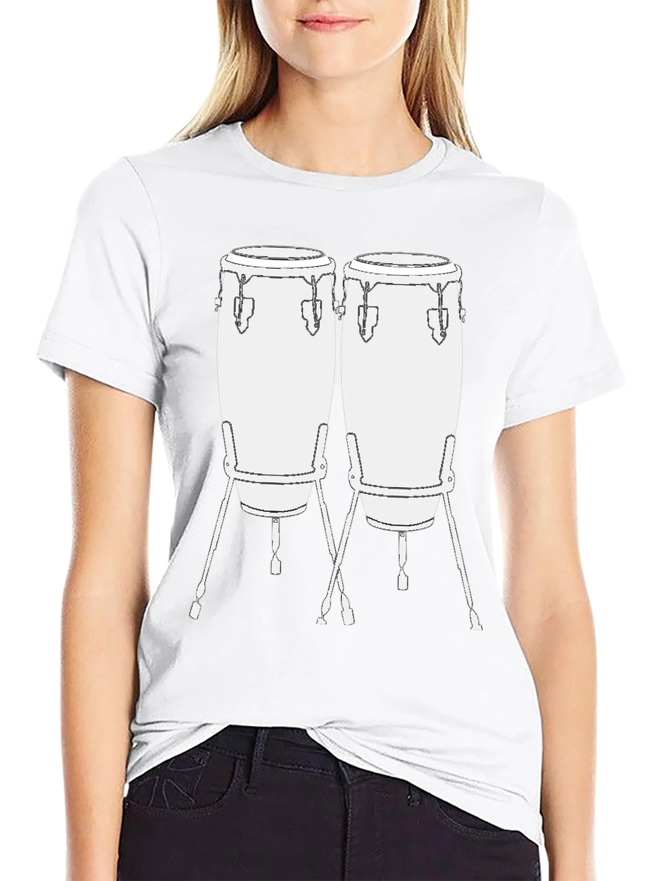 Conga Drum Graphic Tee - Music Lovers T-Shirt