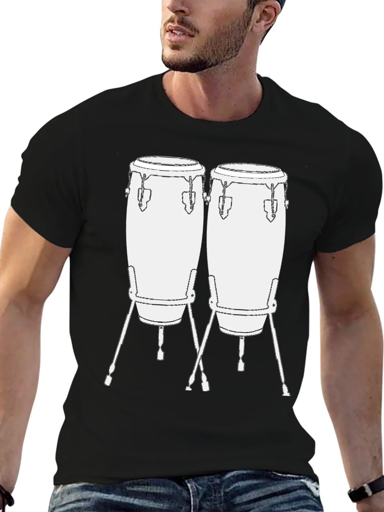 Conga Drum Graphic Tee - Music Lovers T-Shirt