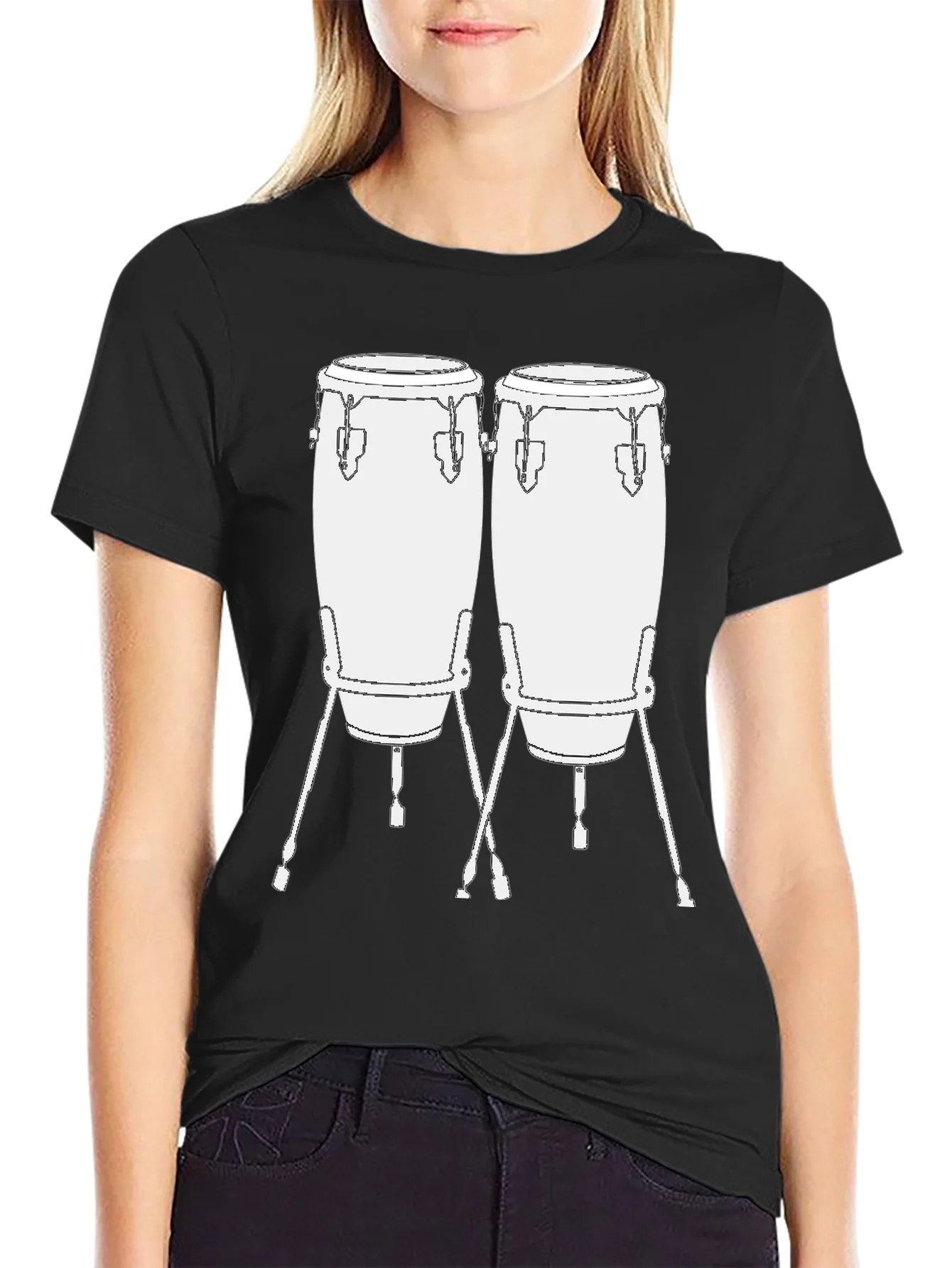 Conga Drum Graphic Tee - Music Lovers T-Shirt