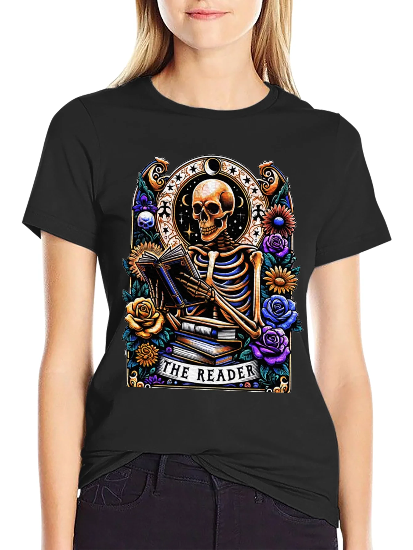 The Reader Skeleton Graphic T-Shirt