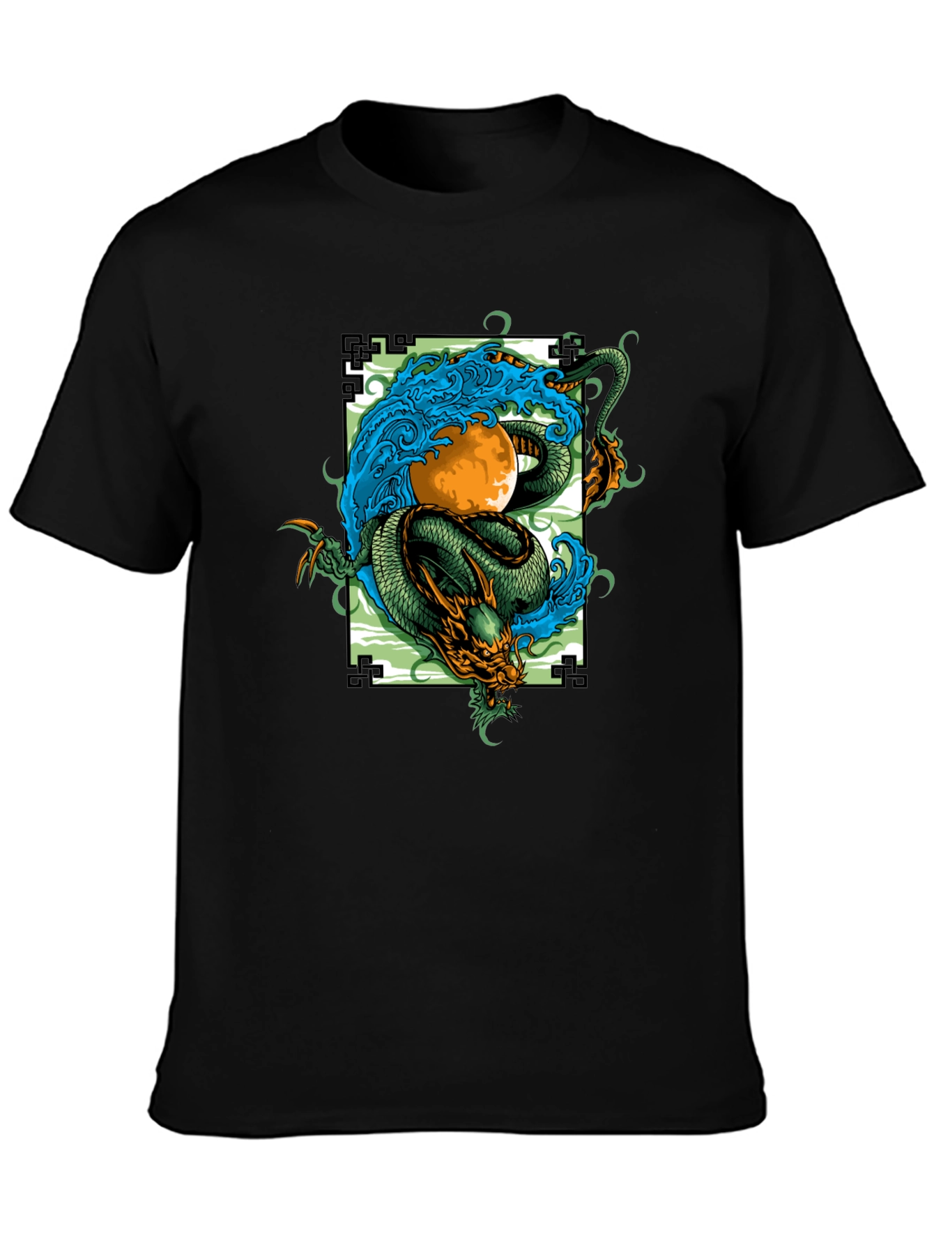 Dragon and Moon Graphic Tee - Stylish Unisex Fit