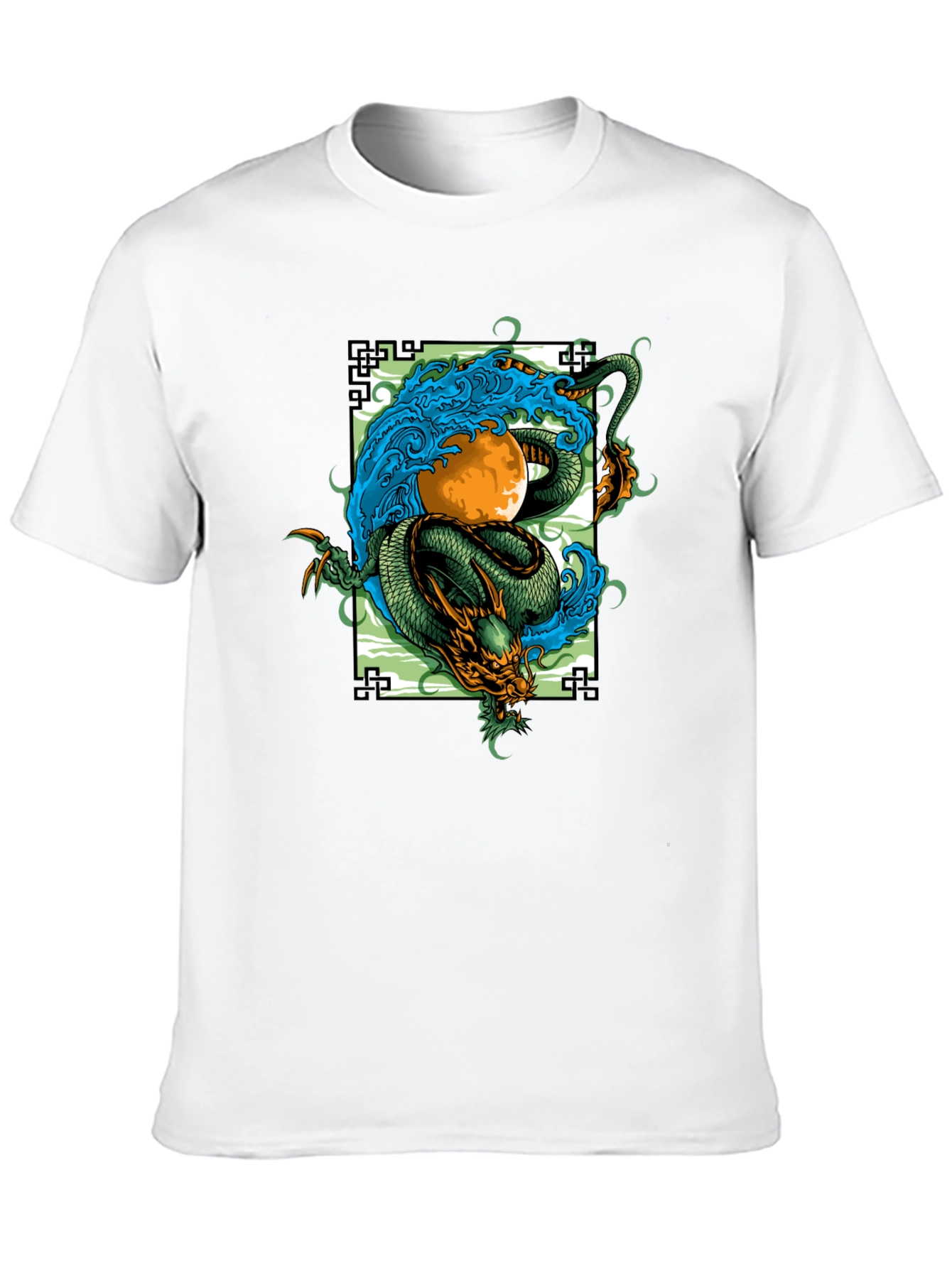 Dragon and Moon Graphic Tee - Stylish Unisex Fit