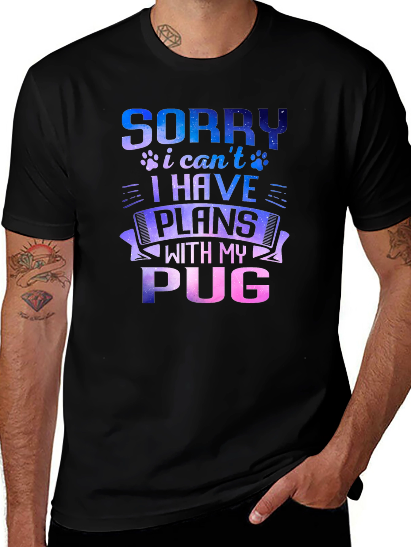 Pug Plans Graphic T-Shirt