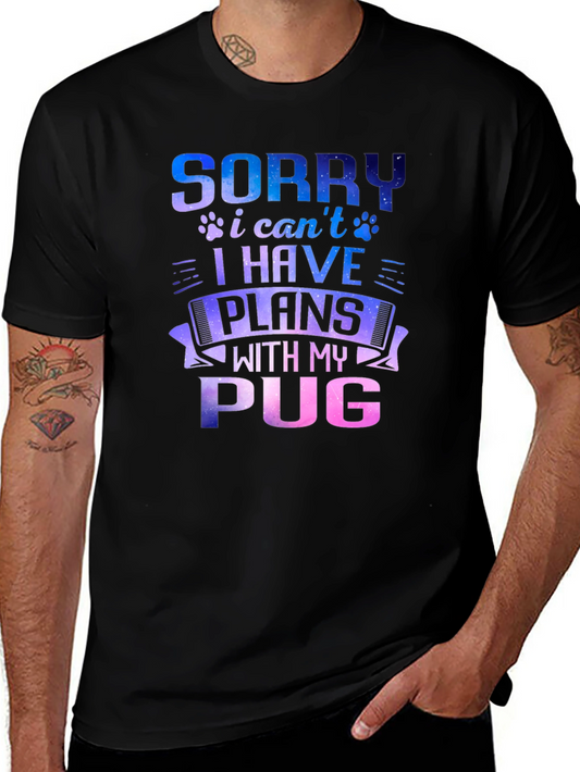 Pug Plans Graphic T-Shirt