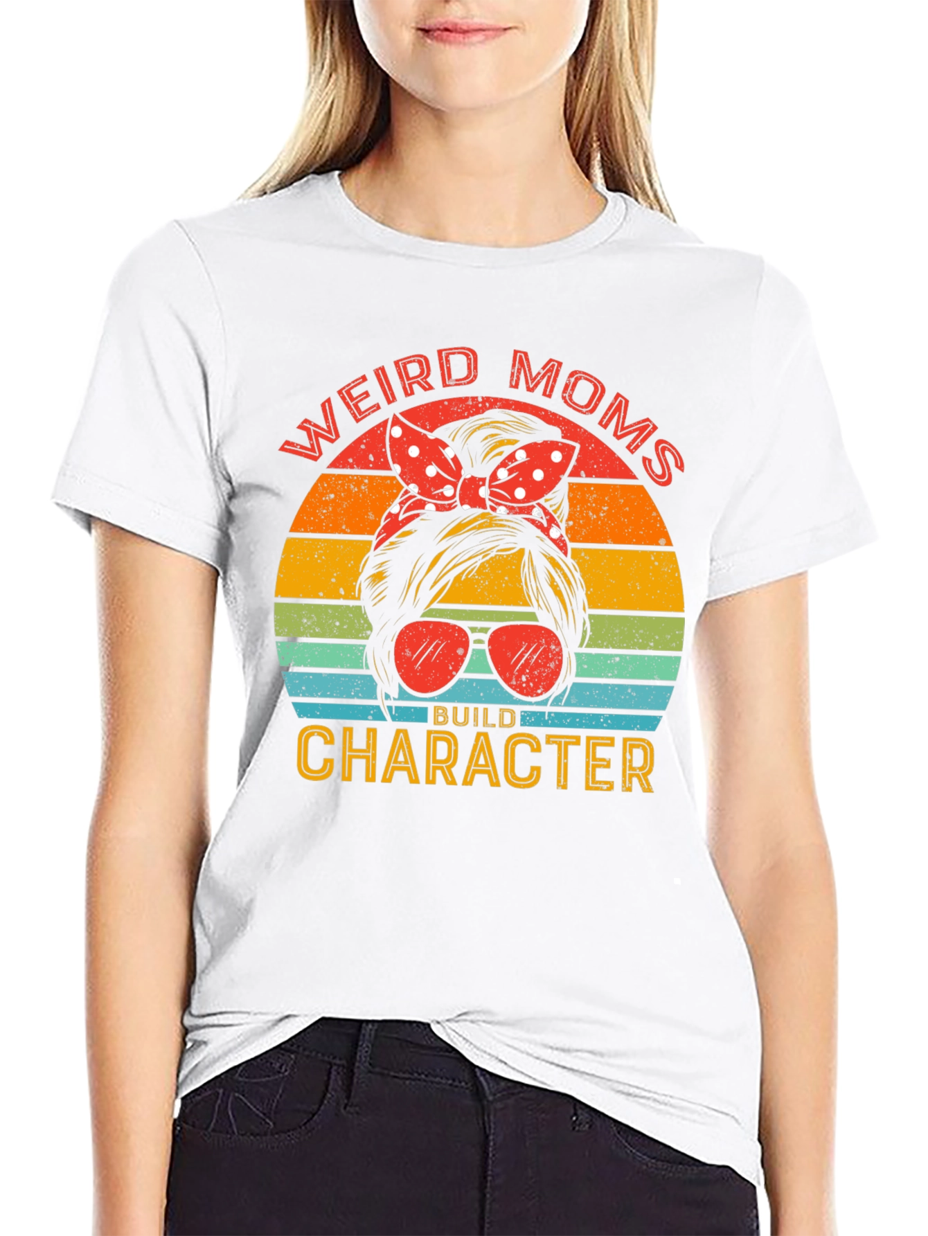 Weird Moms Build Character Graphic Tee