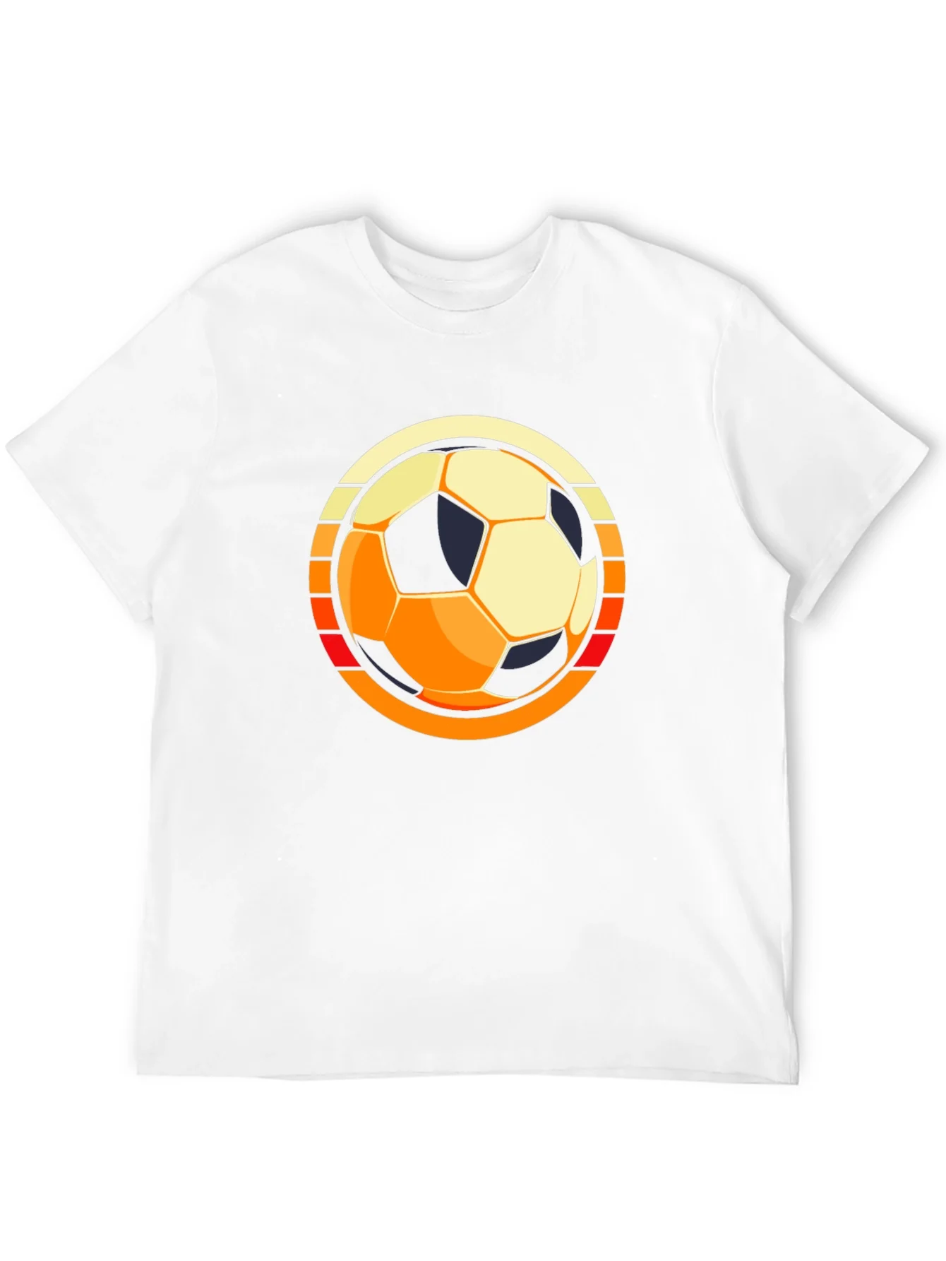 Retro Soccer Ball Graphic Tee - Black
