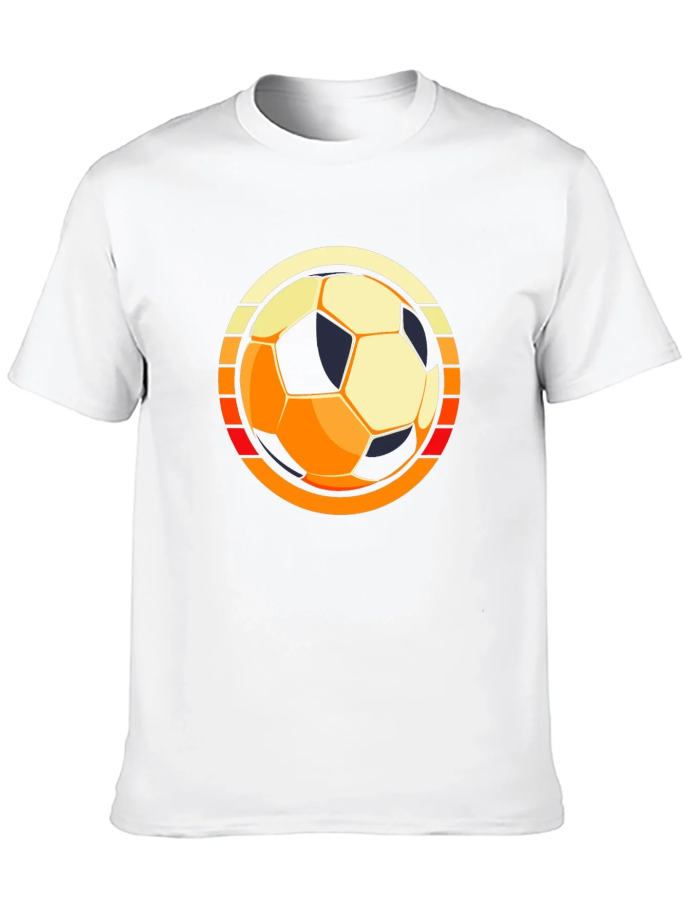 Retro Soccer Ball Graphic Tee - Black