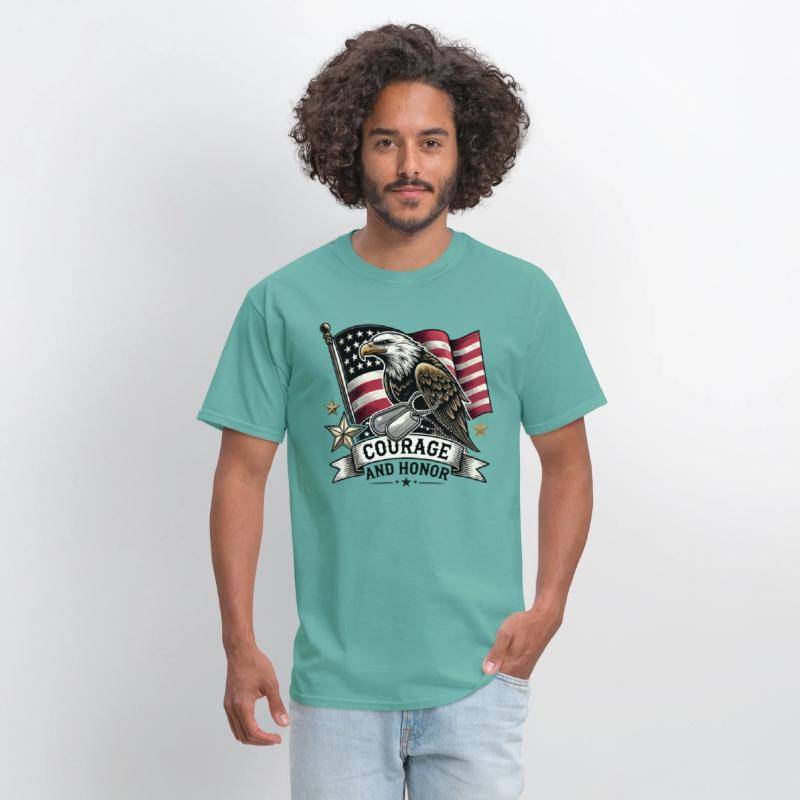Eagle and Dog Tags Courage