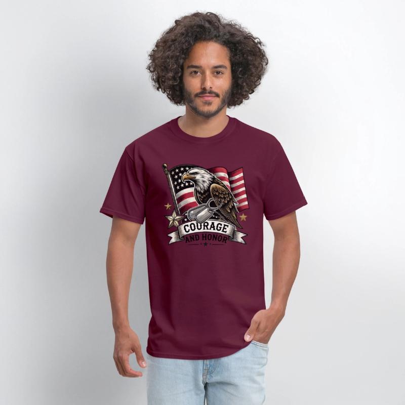 Eagle and Dog Tags Courage