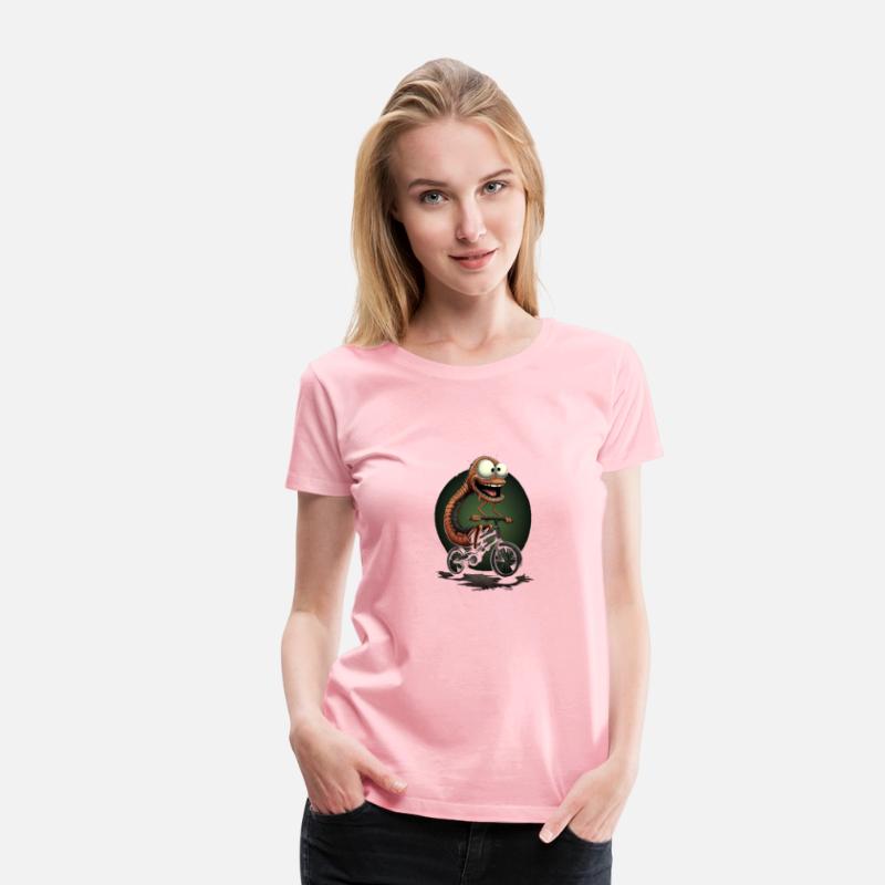 Earthworm BMX Bike Rider Cyclist Worm Kawaii