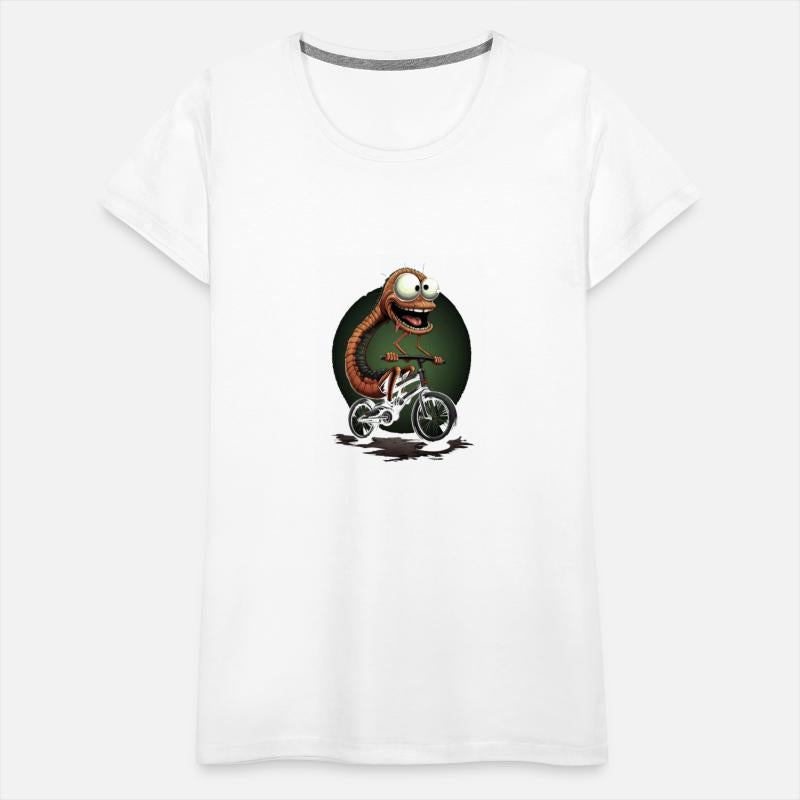 Earthworm BMX Bike Rider Cyclist Worm Kawaii