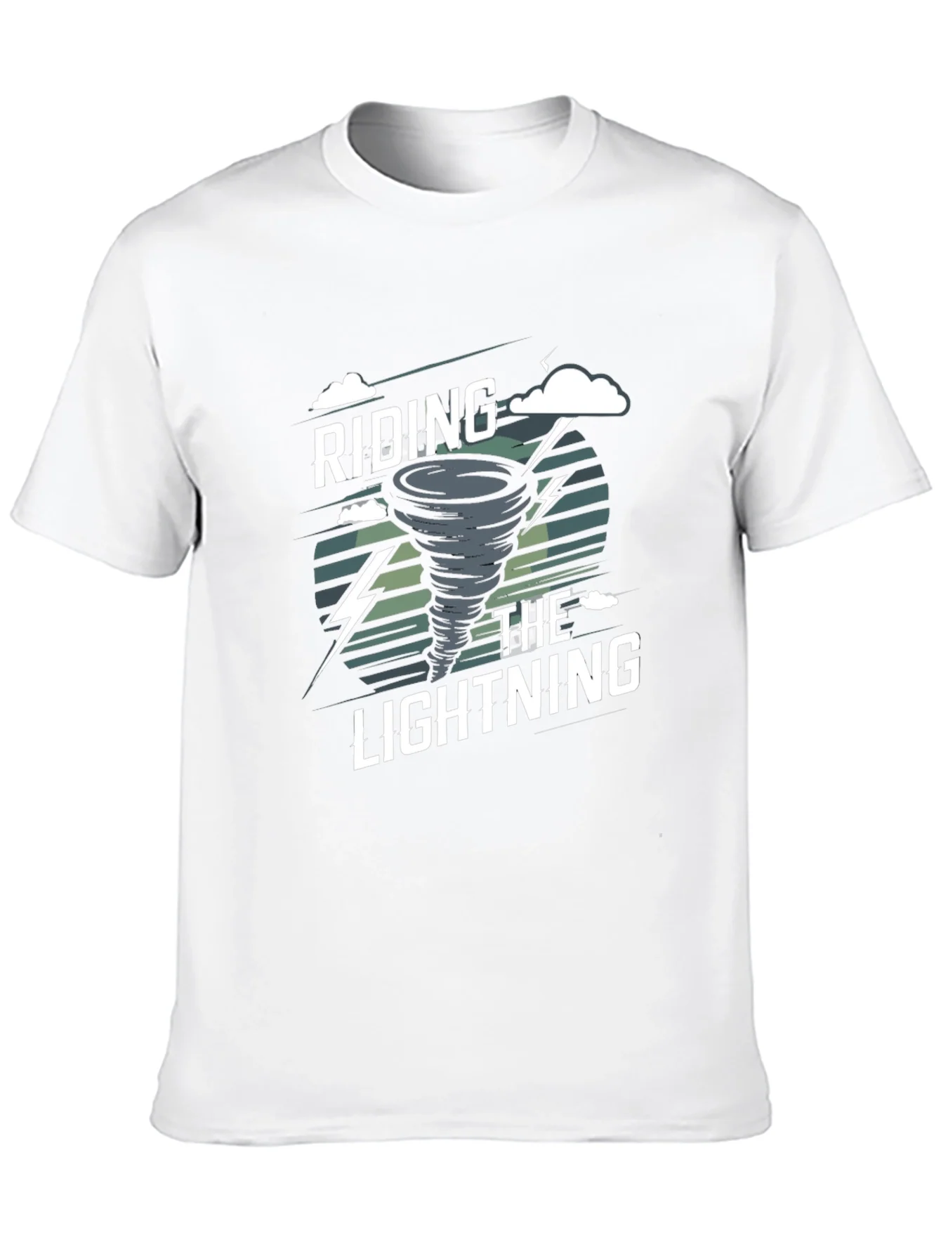 Riding the Lightning Black Graphic T-Shirt