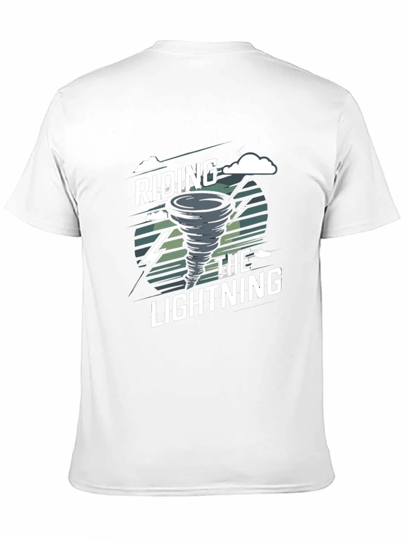 Riding the Lightning Black Graphic T-Shirt