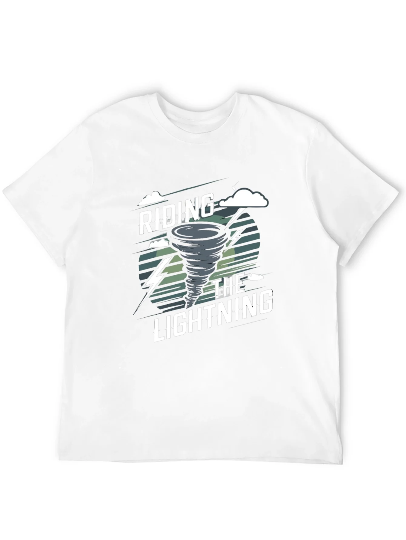 Riding the Lightning Black Graphic T-Shirt