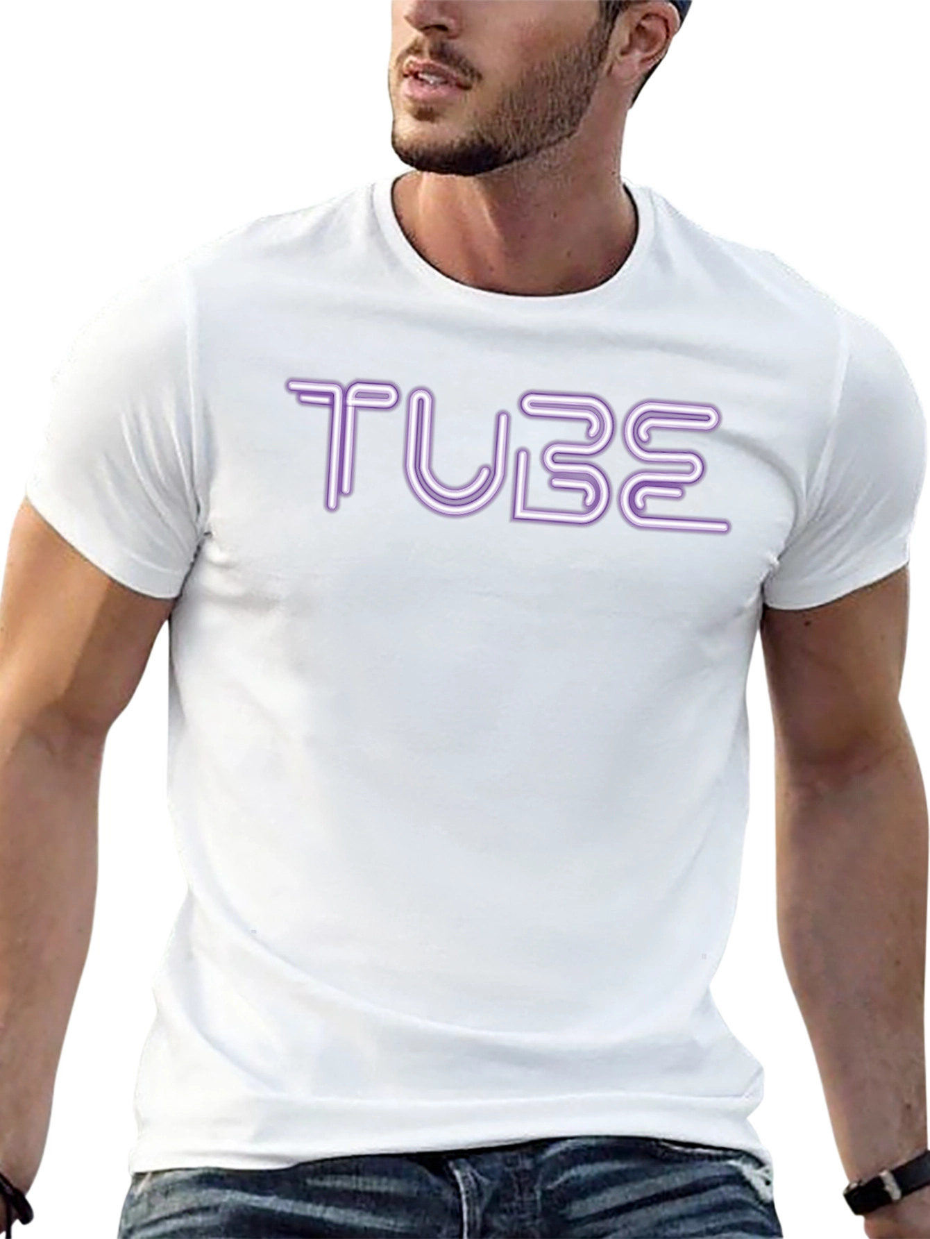 Tube Graphic Tee - Trendy Retro Style