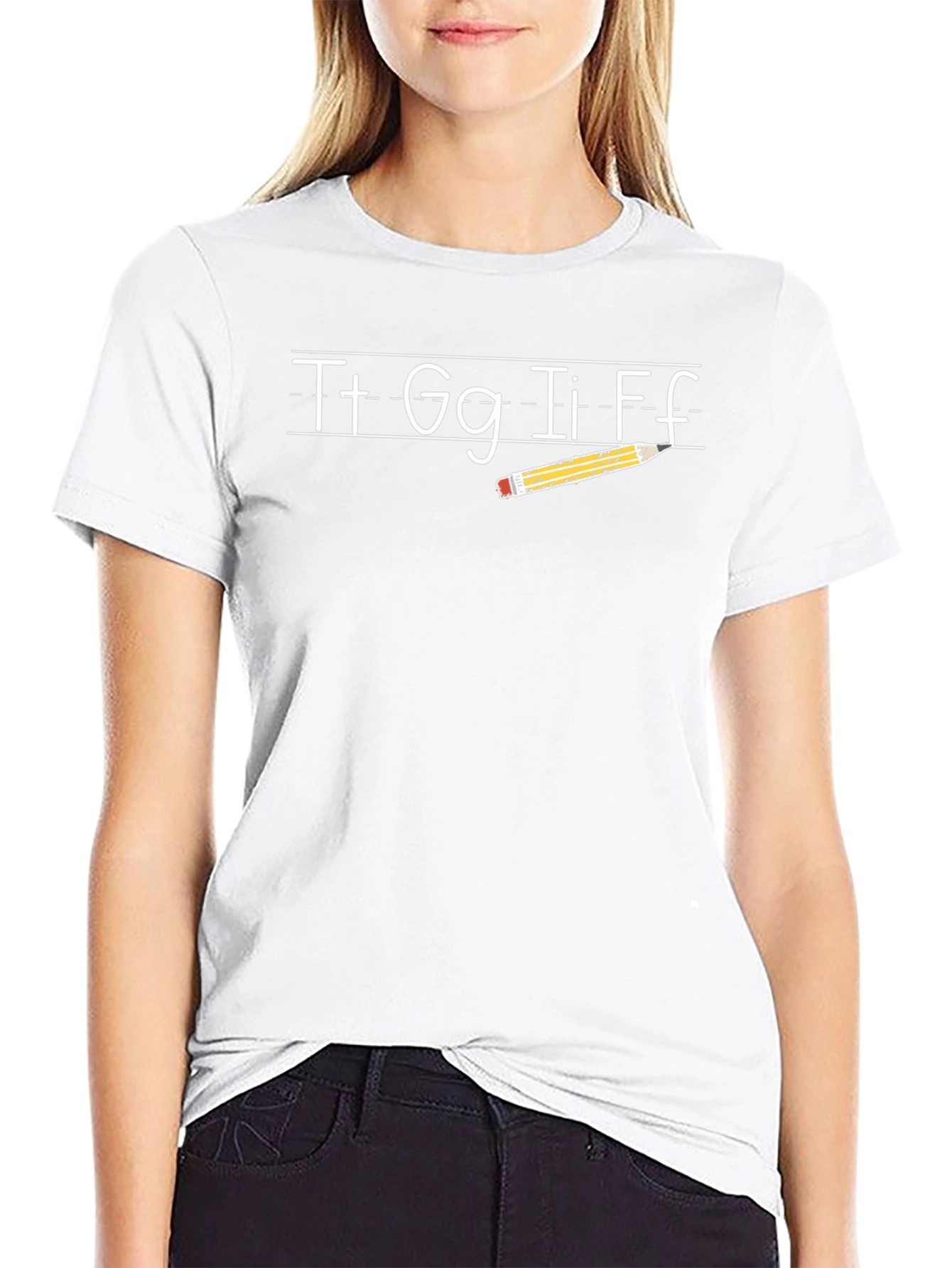 Teacher Alphabet Pencil T-Shirt