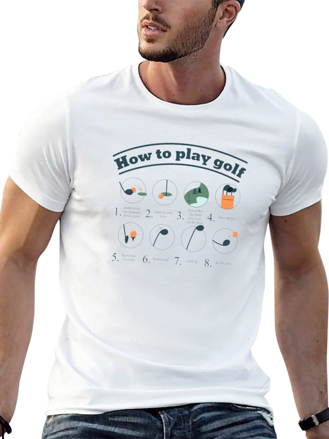 Golf How to Play Black T-Shirt