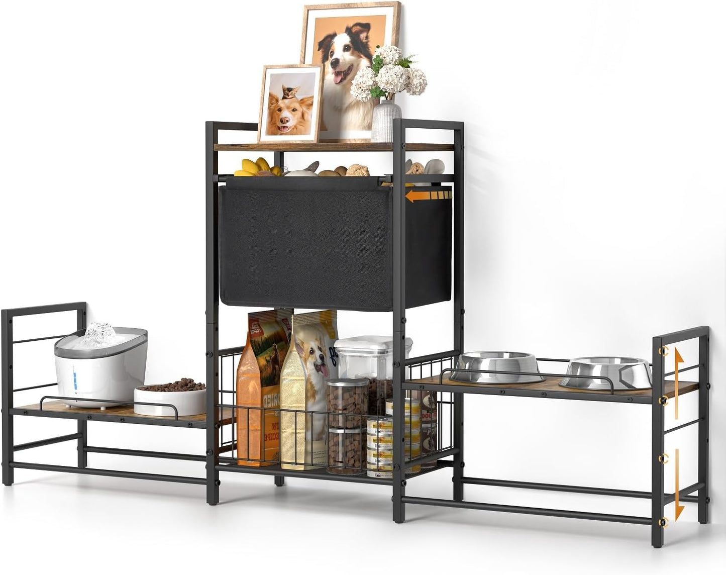 Elevated Dog Bowl Stand with 2 Feeding Stations, A - Best Seller