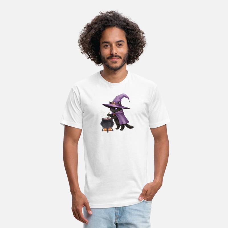 Enchanted Black Cat Witch Illustration