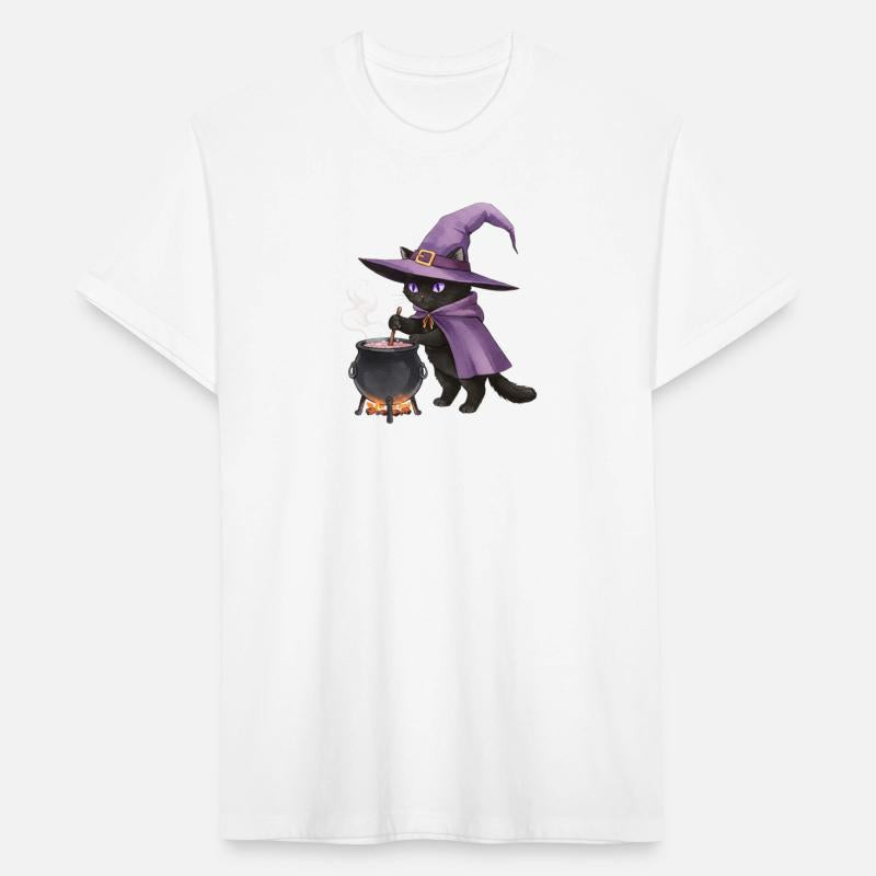 Enchanted Black Cat Witch Illustration