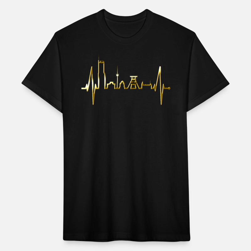 Essen Skyline Heartbeat German Ruhrpott Heart Love