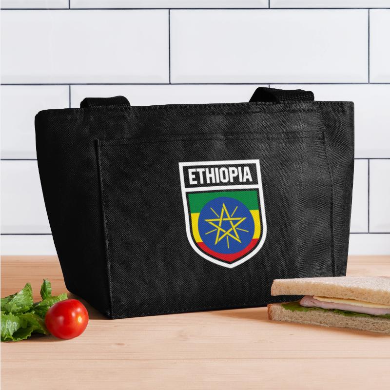 Ethiopia - national flag in the coat of arms