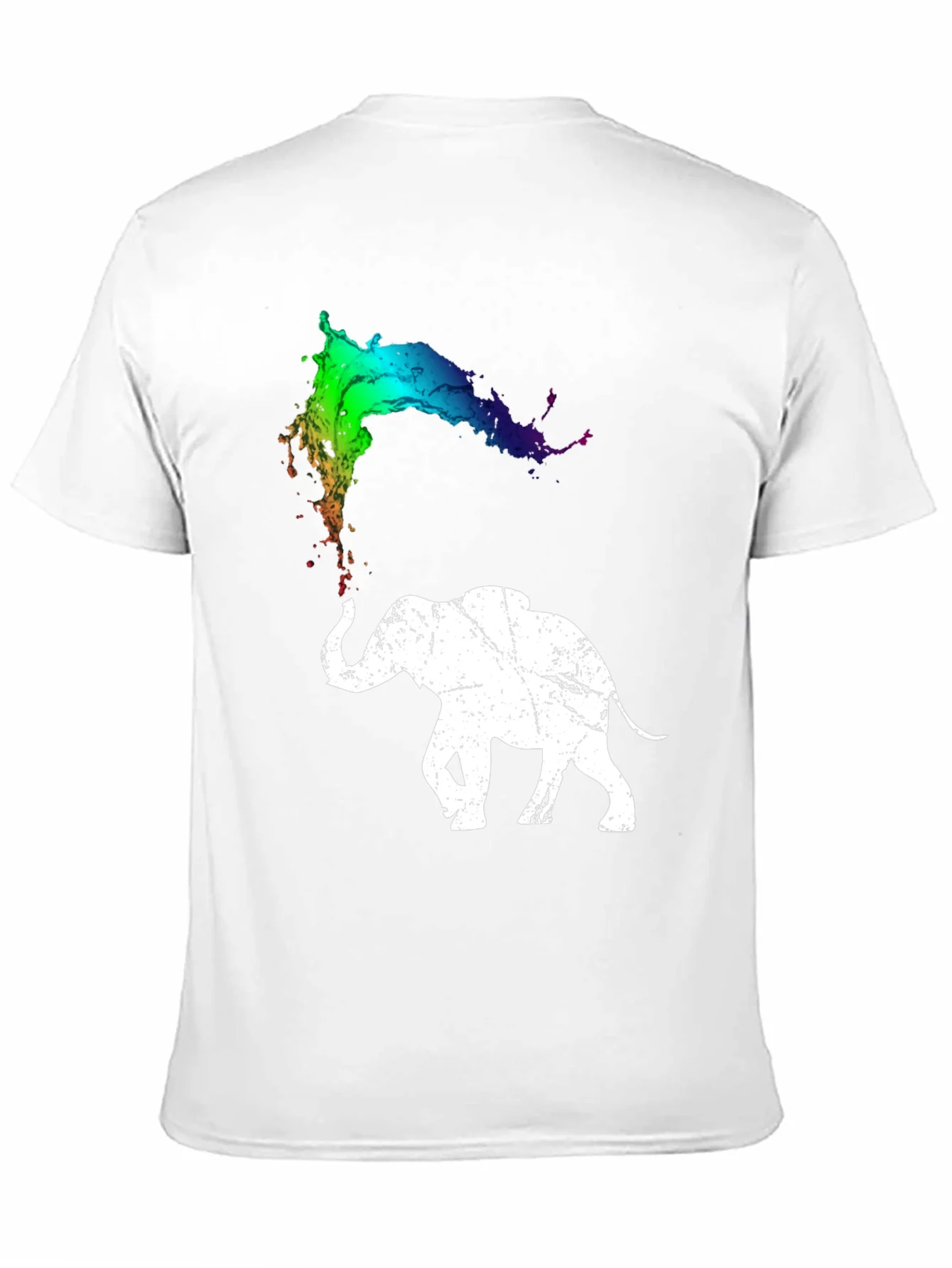 Elephant Paint Splash Graphic Tee - Unique Design
