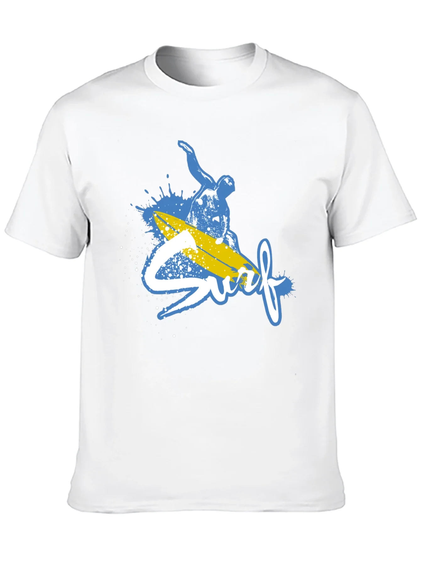Surfs Up Graphic Tee - Black Cotton T-Shirt